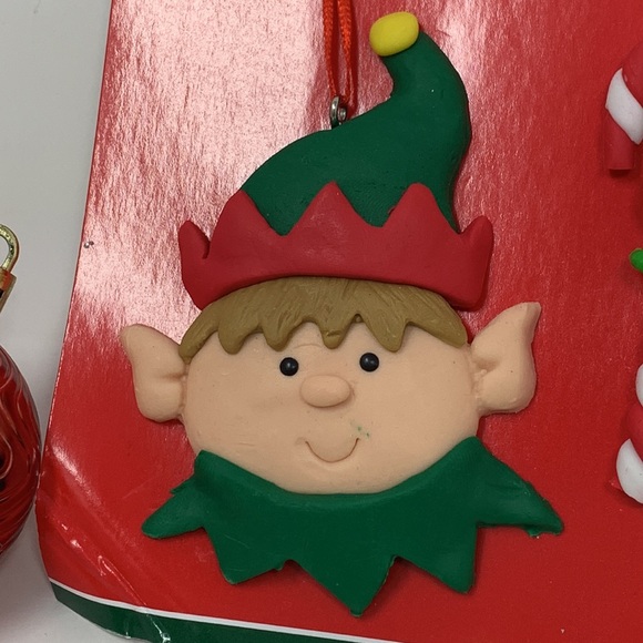 8 piece lot Christmas tree ornaments decorations Elf trees tv and balls new - Picture 4 of 12